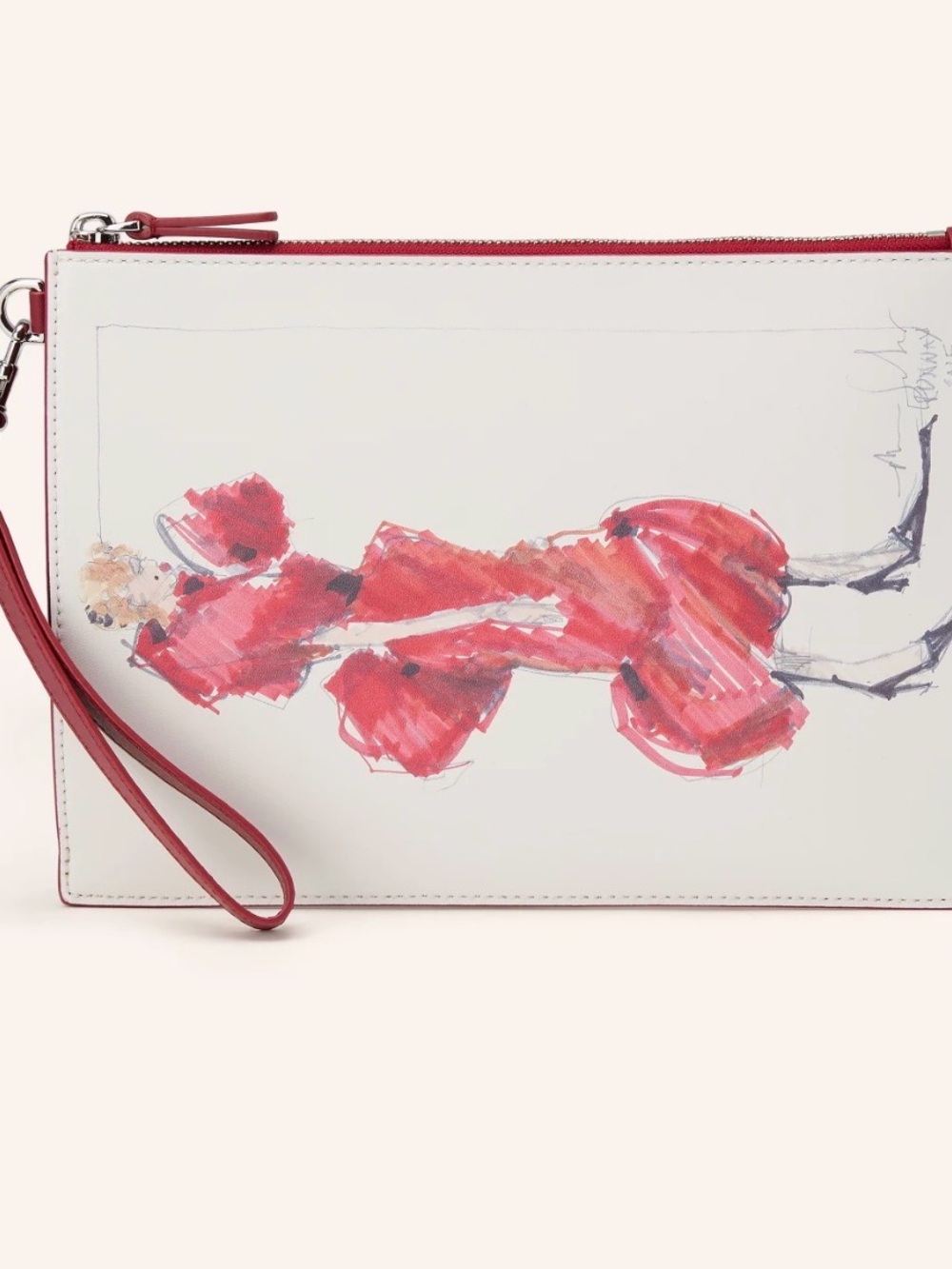Marc Jacobs Pouch THE RUNWAY ILLUSTRATION WRISTLET - Picture 3 of 8